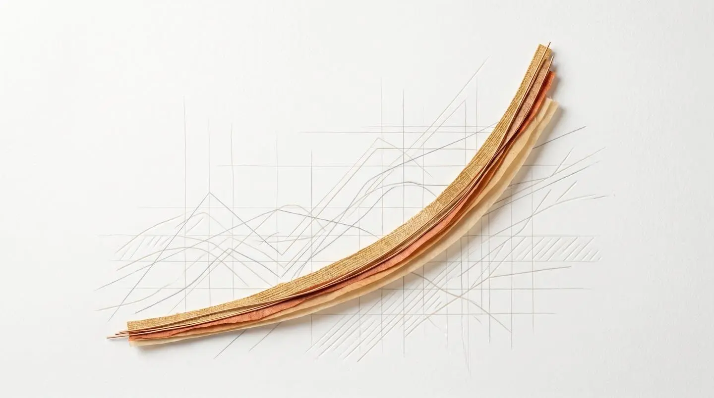 Illustration d'une courbe de tendance montrant la progression des prix immobiliers en France sur trente ans malgré les cycles de correction